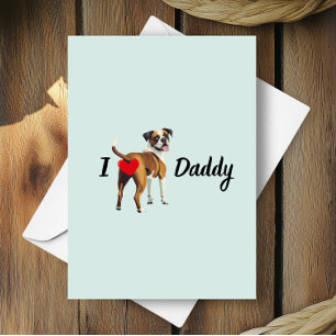Tarjeta Perro de Boxeador Gracioso Del Día Del Perro Masco