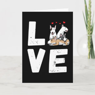 Tarjeta Perro de Bull Terrier en miniatura