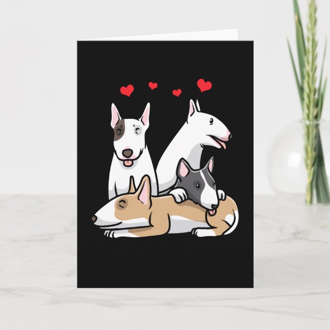 Tarjeta Perro de Bull Terrier en miniatura (Anverso)