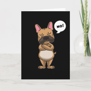 Tarjeta Perro de bulldog frenético
