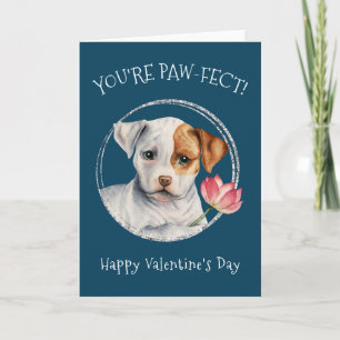 Tarjeta Perro de cachorro ¡Eres Pawfect! Día de San Va