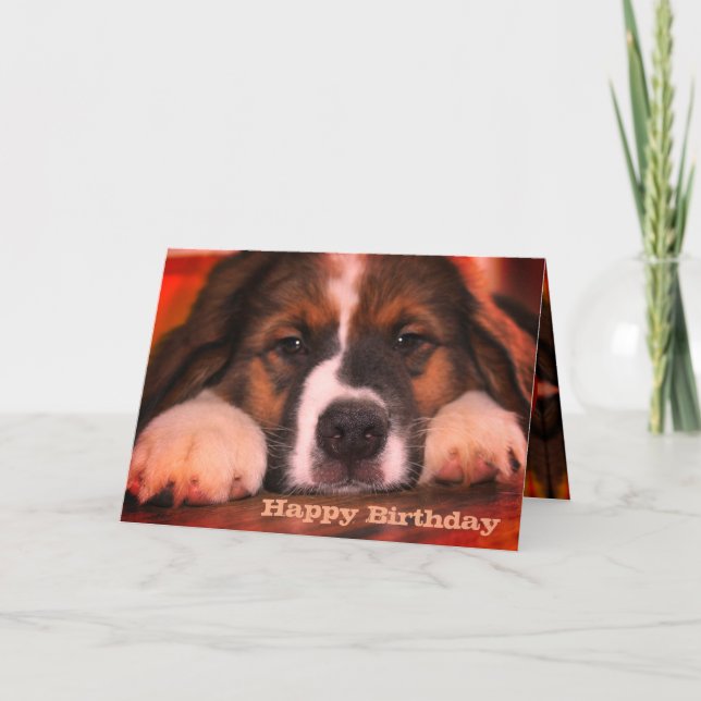 Tarjeta Perro de cachorro lindo estilo (Anverso)