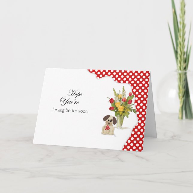 Tarjeta Perro de cachorro, mejor carta (Anverso)