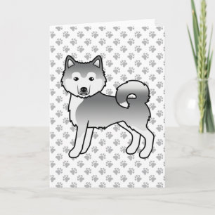 Tarjeta Perro de caricatura banal plateado