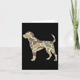 Tarjeta Perro de caza de camo de la vieja escuela