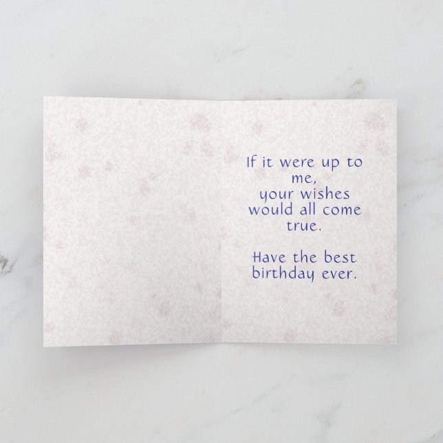Tarjeta Perro de cumpleaños con girasol  (Interior)