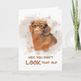 Tarjeta Perro de cumpleaños que no te ves viejo