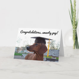 Tarjeta Perro de graduación 2017 Cap & Charm Dachshund Sma