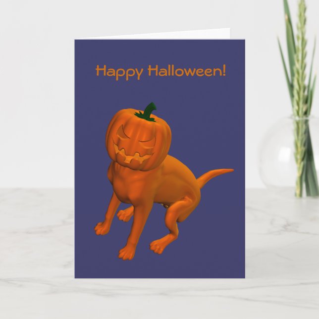 Tarjeta Perro de Halloween (Anverso)