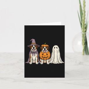 Tarjeta Perro de Halloween de calabaza San Bernardo fantas