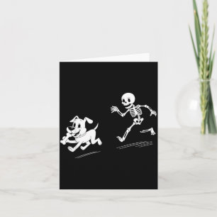 Tarjeta Perro de Halloween Divertido Esqueleto Esqueleto P