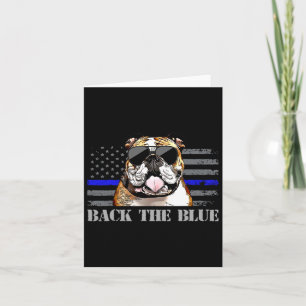Tarjeta Perro de la policía de bandera estadounidense delg