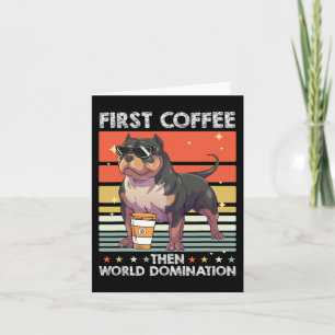 Tarjeta Perro de la raza del café - Mascota Americano Bull