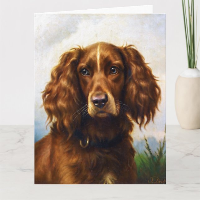 Tarjeta Perro de la Red Setter Irlandés (Anverso)