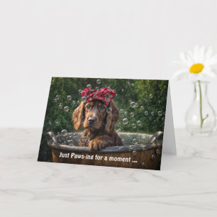 Tarjeta Perro de los asentamientos irlandeses aprende a pe