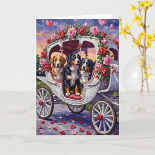 Tarjeta Perro de montaña bernés día de San Valentín