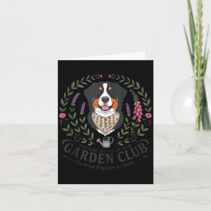 Tarjeta perro de montaña bernés mamá club de jardín día de