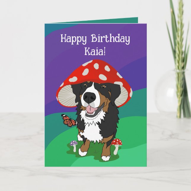 Tarjeta Perro de montaña Bernese (Anverso)