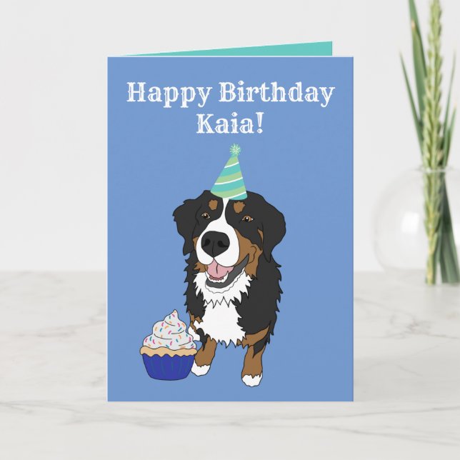 Tarjeta Perro de montaña Bernese (Anverso)