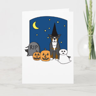 Tarjeta Perro de montaña de Bernese Halloween