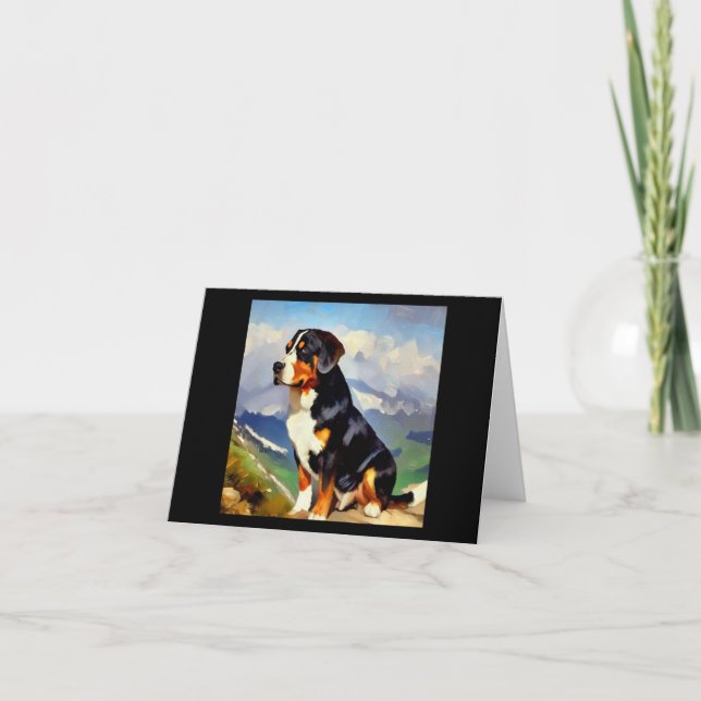 Tarjeta Perro de montaña suizo mayor (Anverso)