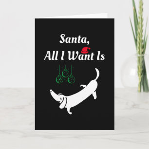 Tarjeta Perro de Navidad - Dachshund