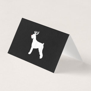 Tarjeta perro de Navidad gigante schnauzer reno