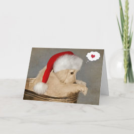 Tarjeta Perro de Navidad Golden Retriever Pensando en Ti