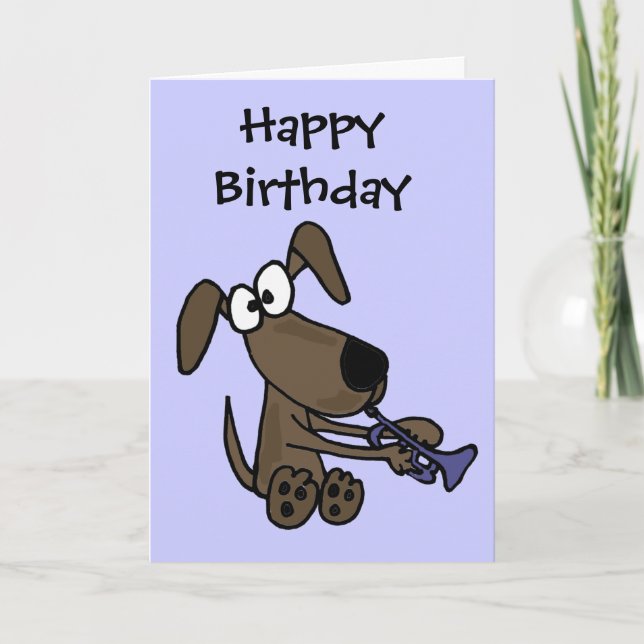 Tarjeta Perro de perrito divertido AJ que juega el dibujo (Anverso)