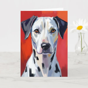 Tarjeta Perro de Pintura Dálmata Mascota
