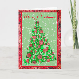Tarjeta Perro de raza Border Terrier Silueta Feliz Navidad