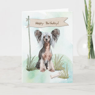 Tarjeta Perro de raza criada en China bajo Rótulo de cumpl