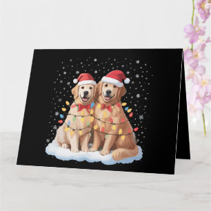 Tarjeta Perro de raza Retriever Dorado con sombrero de San