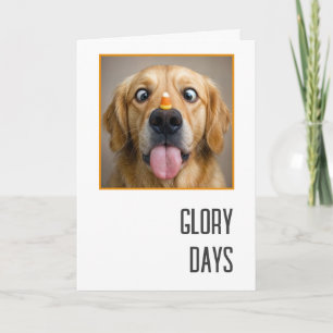 Tarjeta Perro de raza Retriever dorado de cumpleaños con m