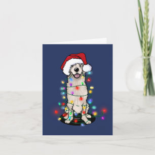 Tarjeta Perro de raza Retriever Dorado Delight en Navidad