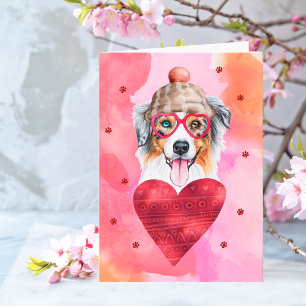 Tarjeta Perro de regalo de El día de San Valentín pastor a