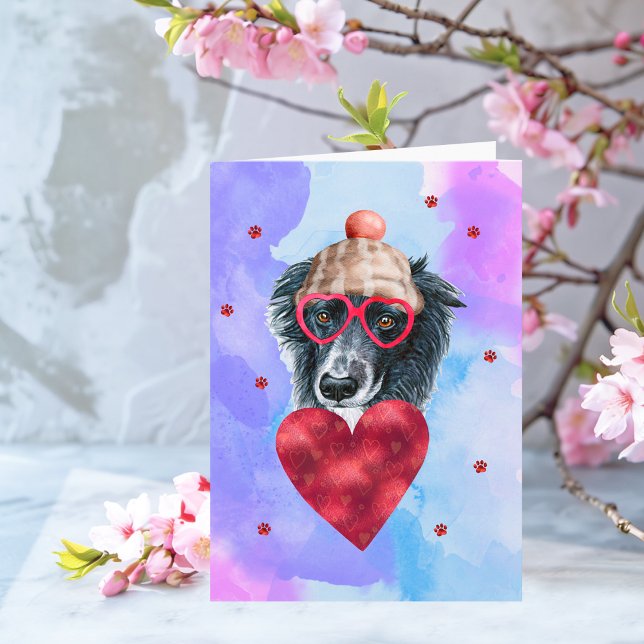 Tarjeta Perro de regalo del El día de San Valentín del bor (Subido por el creador)