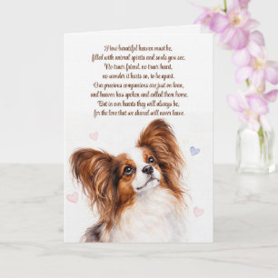 Tarjeta Perro de simpatía Papillon Perro Mariposa Perro