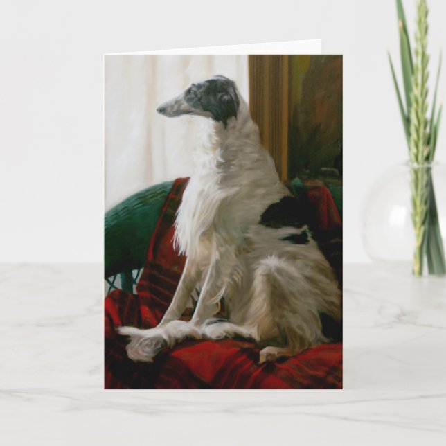 Tarjeta Perro del ángel del universo (Anverso)