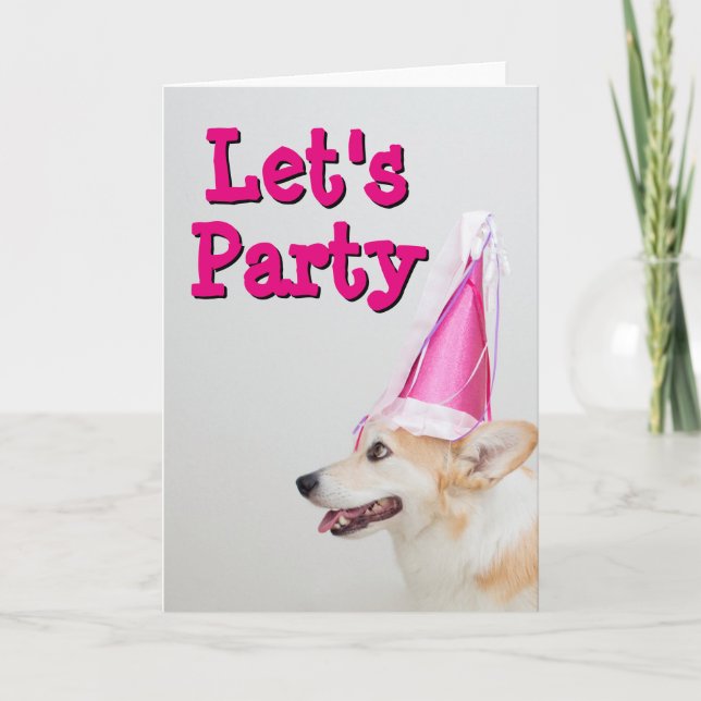 Tarjeta Perro del Corgi Galés del Pembroke del cumpleaños (Anverso)