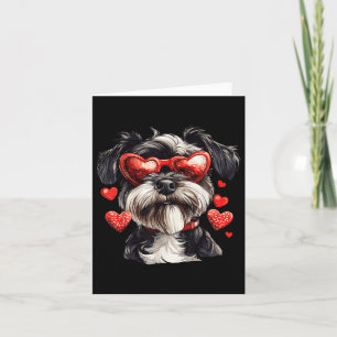 Tarjeta Perro Día de San Valentín Schnauzer Heart Gles