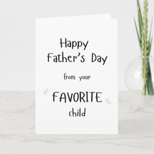 Tarjeta Perro divertido Día del Padre hijo favorito infant