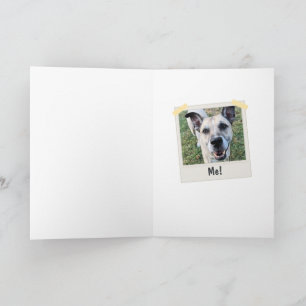 Tarjeta Perro divertido Día del Padre hijo favorito Verde 
