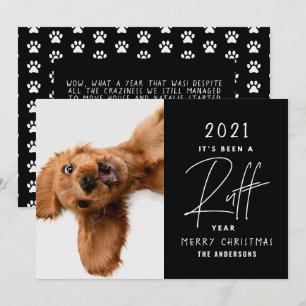 Tarjeta Perro Divertido Ha Sido Un Año Difícil Personaliza