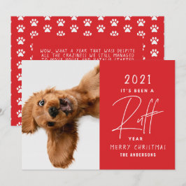 Tarjeta Perro Divertido Ha Sido Un Año Difícil Personaliza