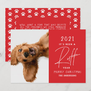 Tarjeta Perro Divertido Ha Sido Un Año Difícil Personaliza