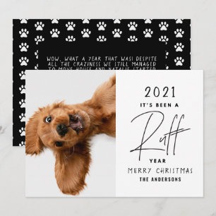 Tarjeta Perro Divertido Ha Sido Un Año Difícil Personaliza