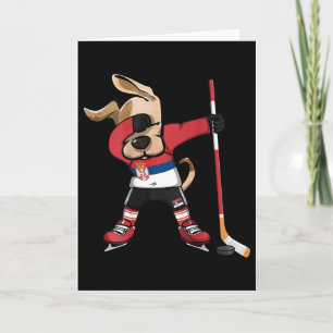 Tarjeta Perro Divertido Haciendo Dab Serbia Aficionados Ho