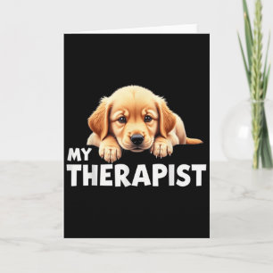 Tarjeta Perro Divertido Mi Terapeuta Retriever Dorado Perr