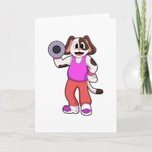 Tarjeta Perro en Bodybuilding con Dumbbell